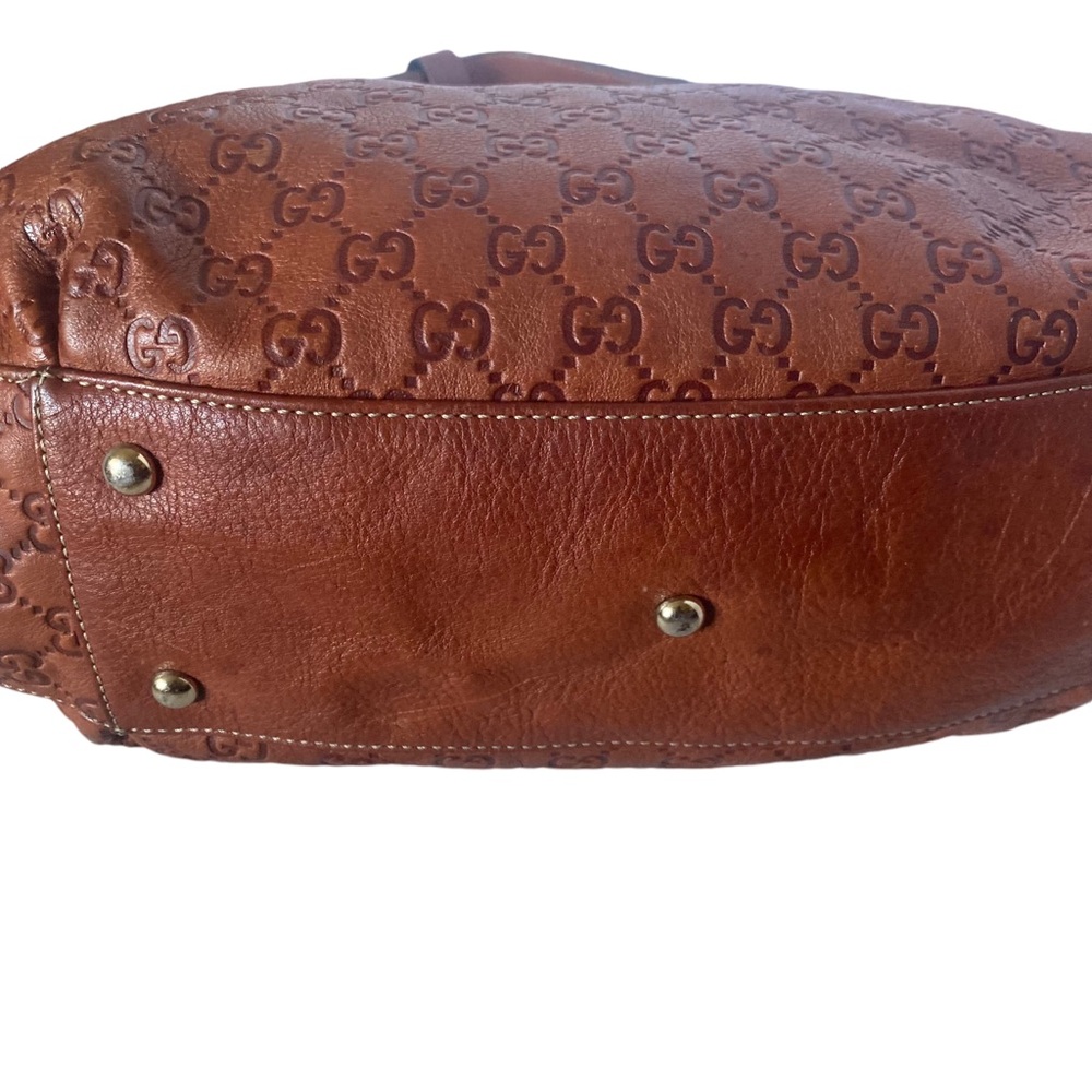 Gucci Guccissima GG brown leather bag - Picture 6 of 10